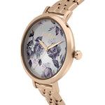 CATH KIDSTON QUARTZ MID WILD POPPIES ROSE GOLD STAINLESS STEEL CKL060RGM LADIES WATCH - H2 Hub Watches