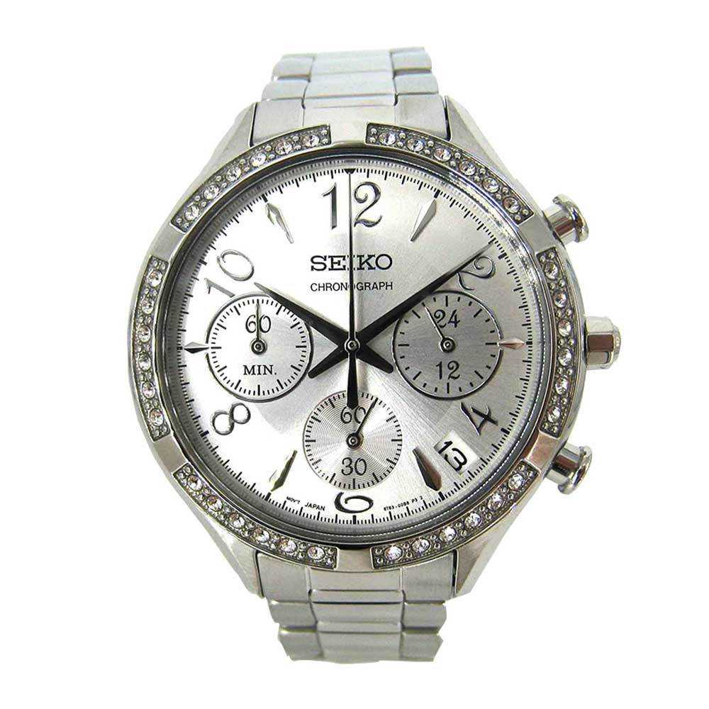 SEIKO GENERAL SSB899P1 CHRONOGRAPH STAINLESS STEEL WOMEN'S SILVER WATCH - H2 Hub Watches