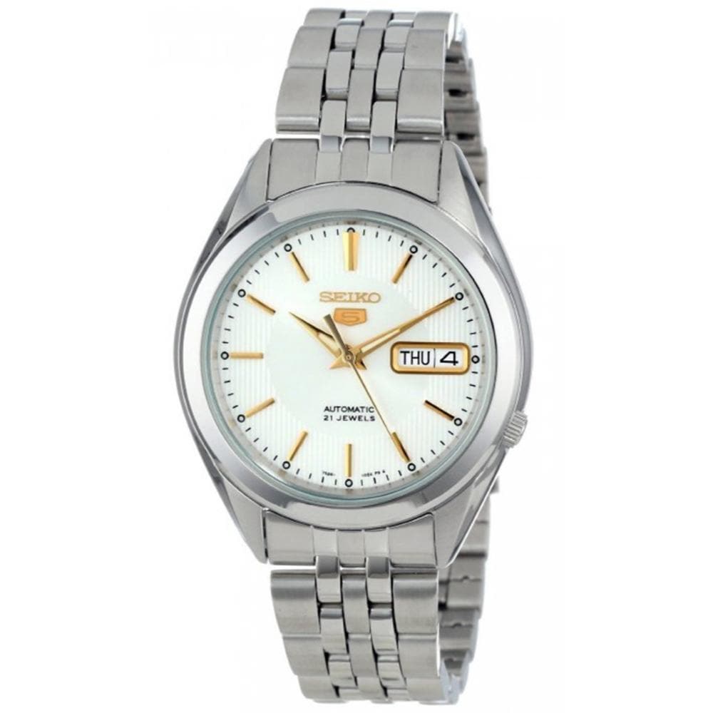 SEIKO 5 SNKL17K1 SILVER STAINLESS STEEL MEN'S WATCH - H2 Hub Watches