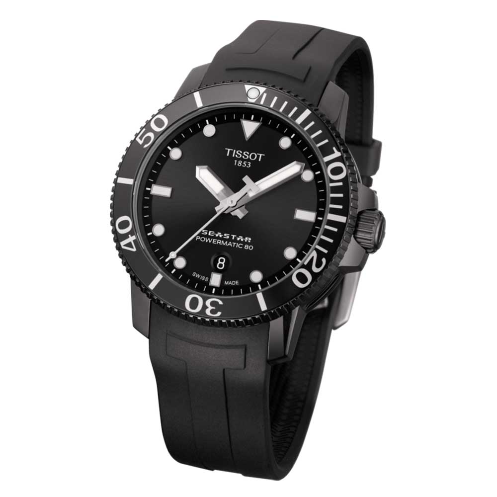 TISSOT T1204073705100 SEASTAR 1000 POWERMATIC 80 MEN'S WATCH - H2 Hub Watches
