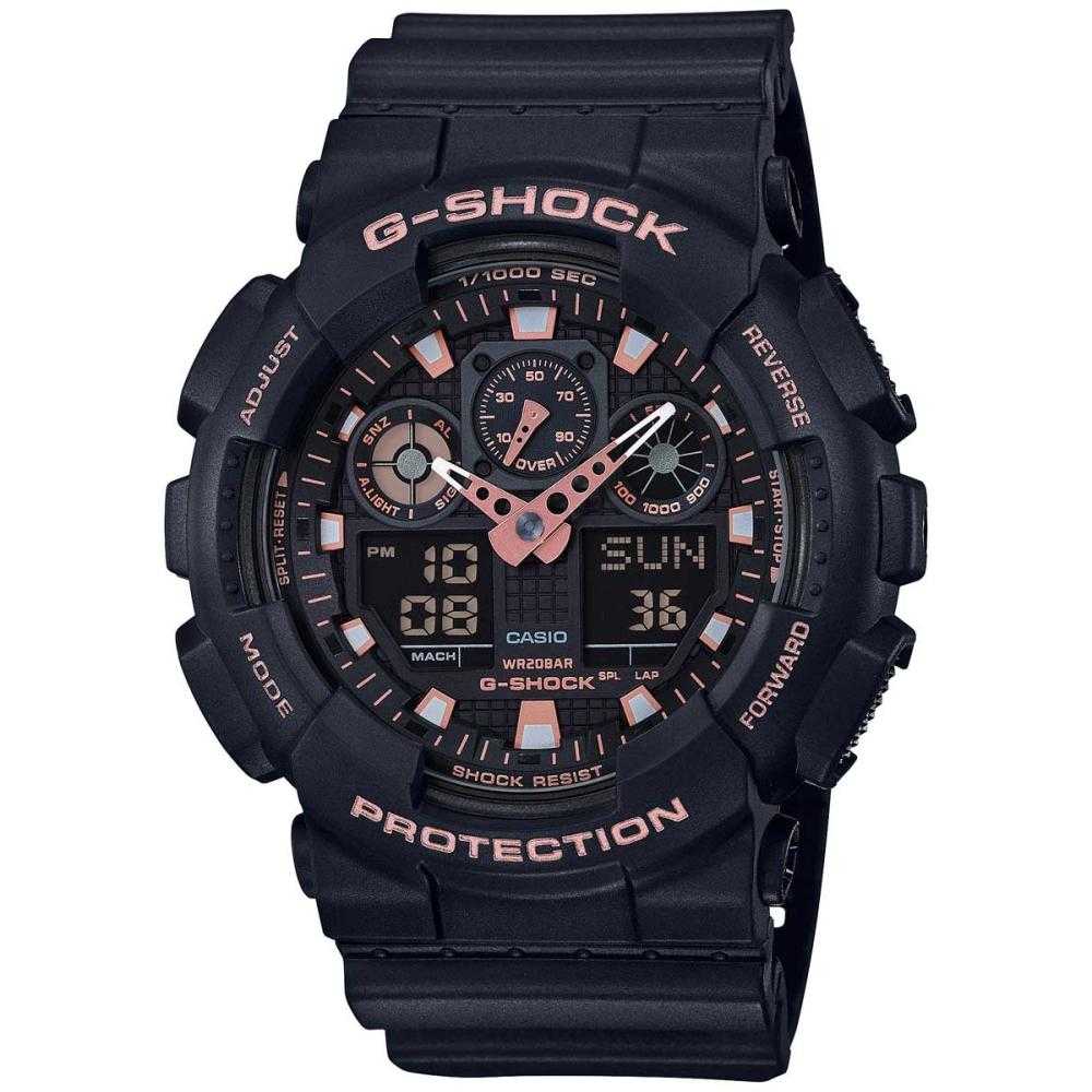 CASIO G-SHOCK GA-100GBX-1A4DR DIGITAL QUARTZ BLACK RESIN MEN'S WATCH - H2 Hub Watches