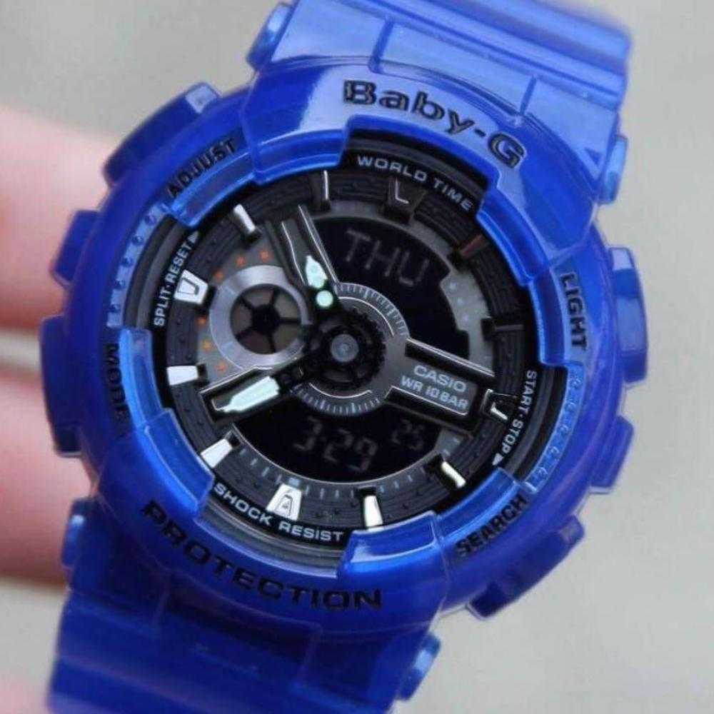 CASIO BABY-G BA-110CR-2ADR TANDEM SERIES DIGITAL QUARTZ BLUE RESIN WOMEN'S WATCH - H2 Hub Watches