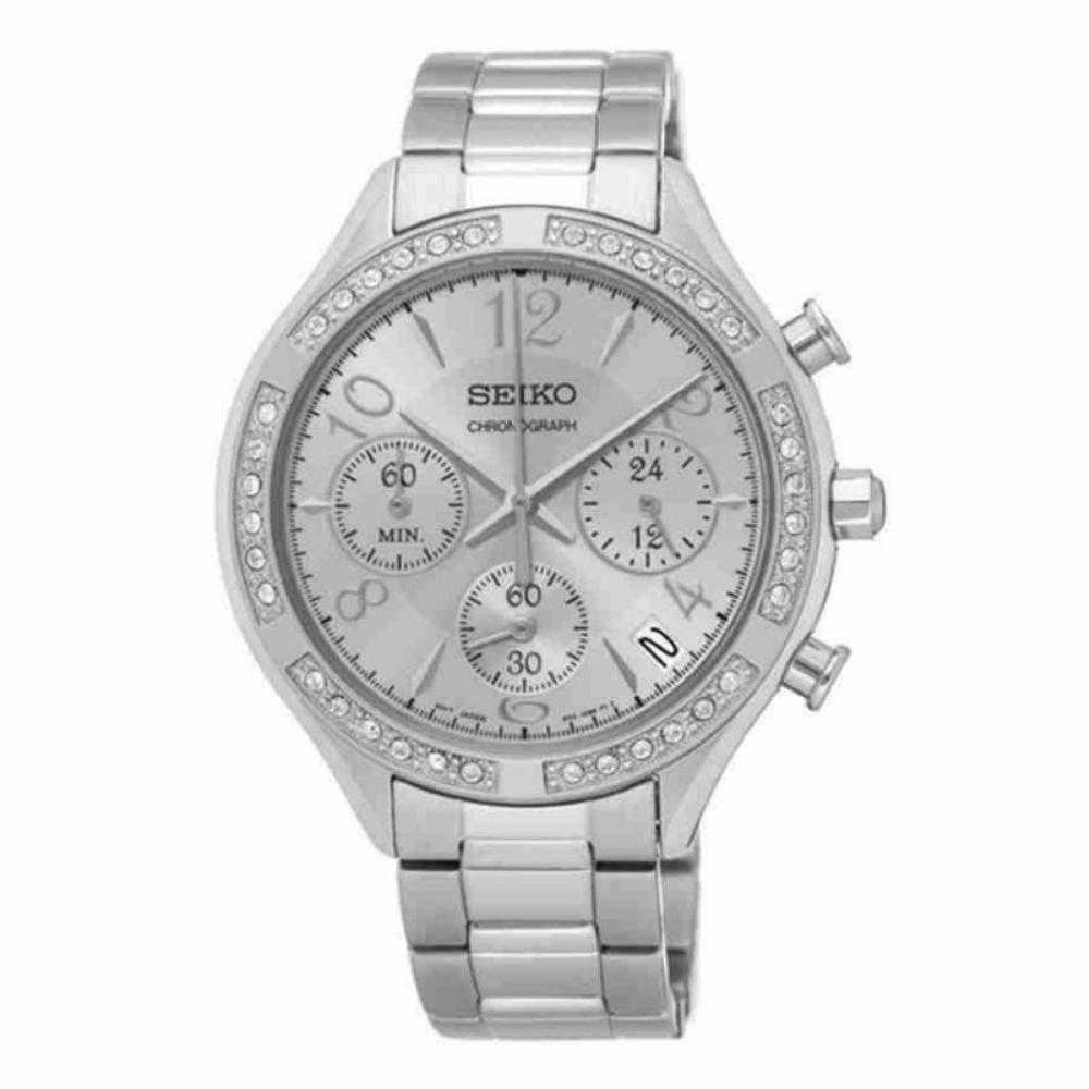 SEIKO GENERAL SSB899P1 CHRONOGRAPH STAINLESS STEEL WOMEN'S SILVER WATCH - H2 Hub Watches