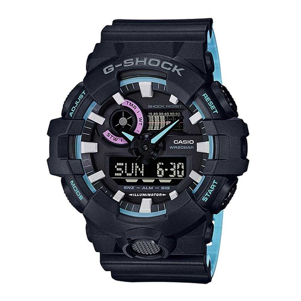 CASIO G-SHOCK GA-700PC-1ADR DIGITAL QUARTZ BLACK RESIN MEN'S WATCH - H2 Hub Watches