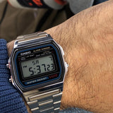 CASIO GENERAL A158WA-1DF-P STAINLESS STEEL MEN WATCH