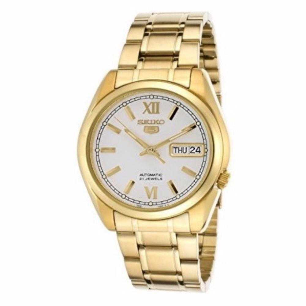 SEIKO 5 SNKL58K1 AUTOMATIC STAINLESS STEEL MEN'S GOLD WATCH - H2 Hub Watches