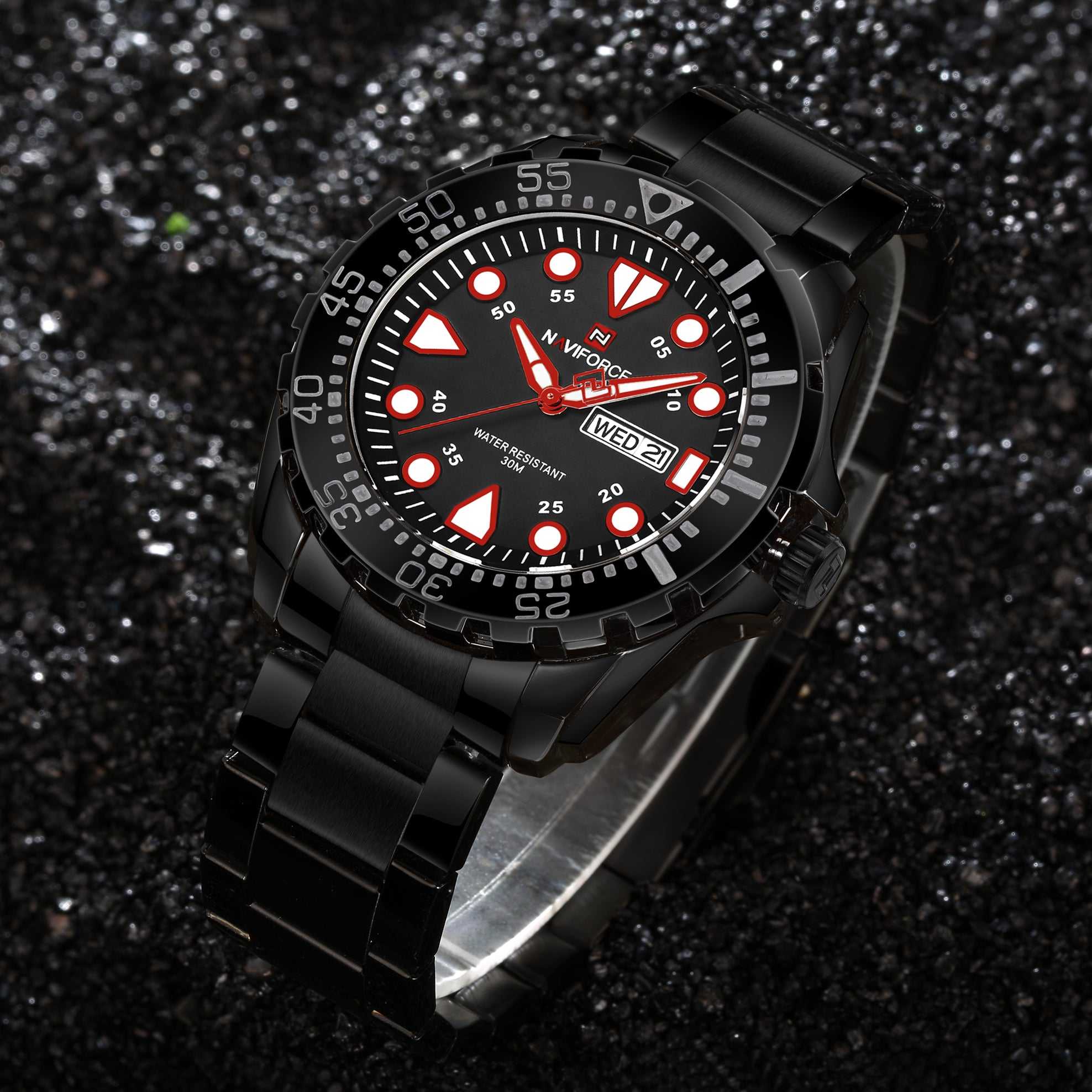 NAVIFORCE NF9105-B/B/R MEN'S ANALOG WATCH - H2 Hub Watches