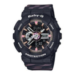 CASIO BABY-G BA-110CH-1ADR DIGITAL QUARTZ BLACK RESIN WOMEN'S WATCH - H2 Hub Watches