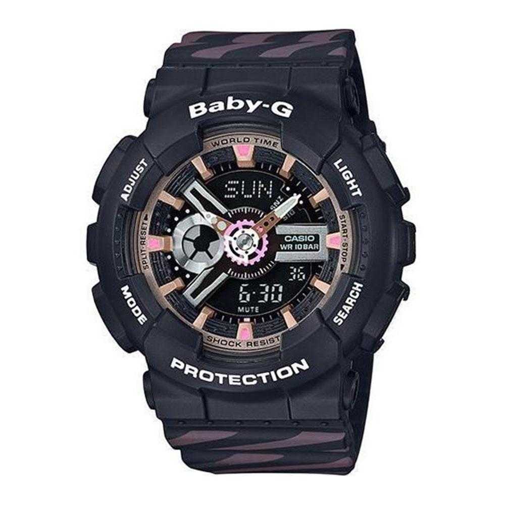 CASIO BABY-G BA-110CH-1ADR DIGITAL QUARTZ BLACK RESIN WOMEN'S WATCH - H2 Hub Watches