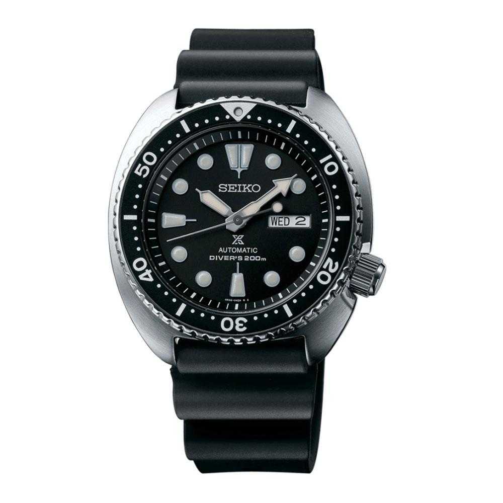 SEIKO PROSPEX TURTLE SRP777K1 AUTOMATIC MEN'S BLACK RUBBER STRAP WATCH - H2 Hub Watches
