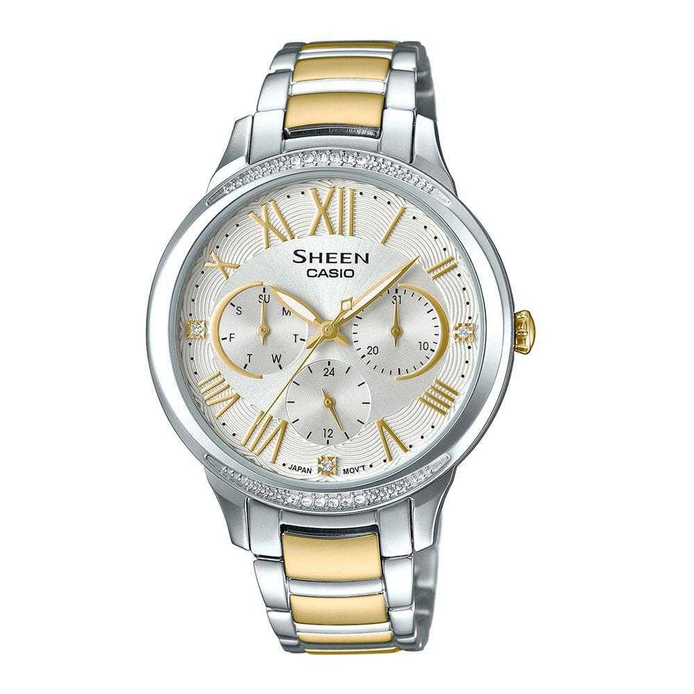 CASIO SHEEN SHE-3058SG-7AUDR TWO TONE STAINLESS STEEL WOMEN'S WATCH - H2 Hub Watches