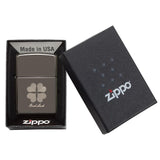 Zippo Good Luck Design 4 Leaf Clover #49120