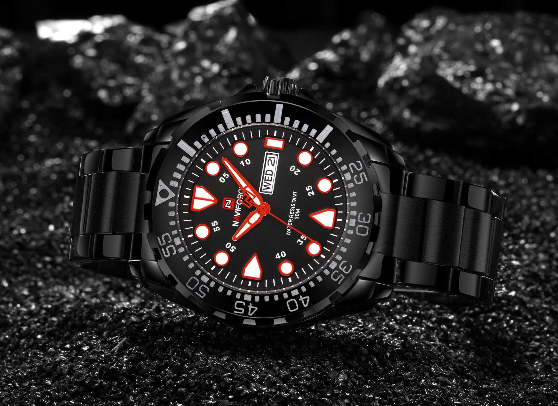 NAVIFORCE NF9105-B/B/R MEN'S ANALOG WATCH - H2 Hub Watches