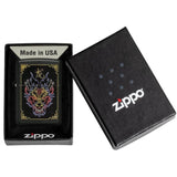 Zippor Neon Dragon Design Black Matte Lighter #49396