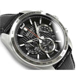 SEIKO GENERAL SSB305P1 CHRONOGRAPH MEN'S BLACK LEATHER STRAP WATCH - H2 Hub Watches