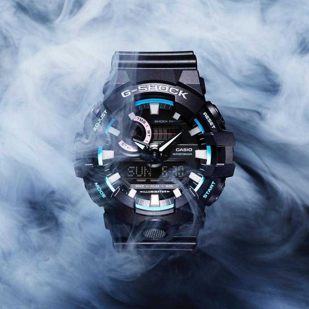 CASIO G-SHOCK GA-700PC-1ADR DIGITAL QUARTZ BLACK RESIN MEN'S WATCH - H2 Hub Watches