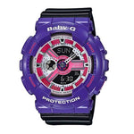 CASIO BABY-G BA-110NC-6ADR DIGITAL QUARTZ PURPLE BLACK RESIN WOMEN'S WATCH - H2 Hub Watches