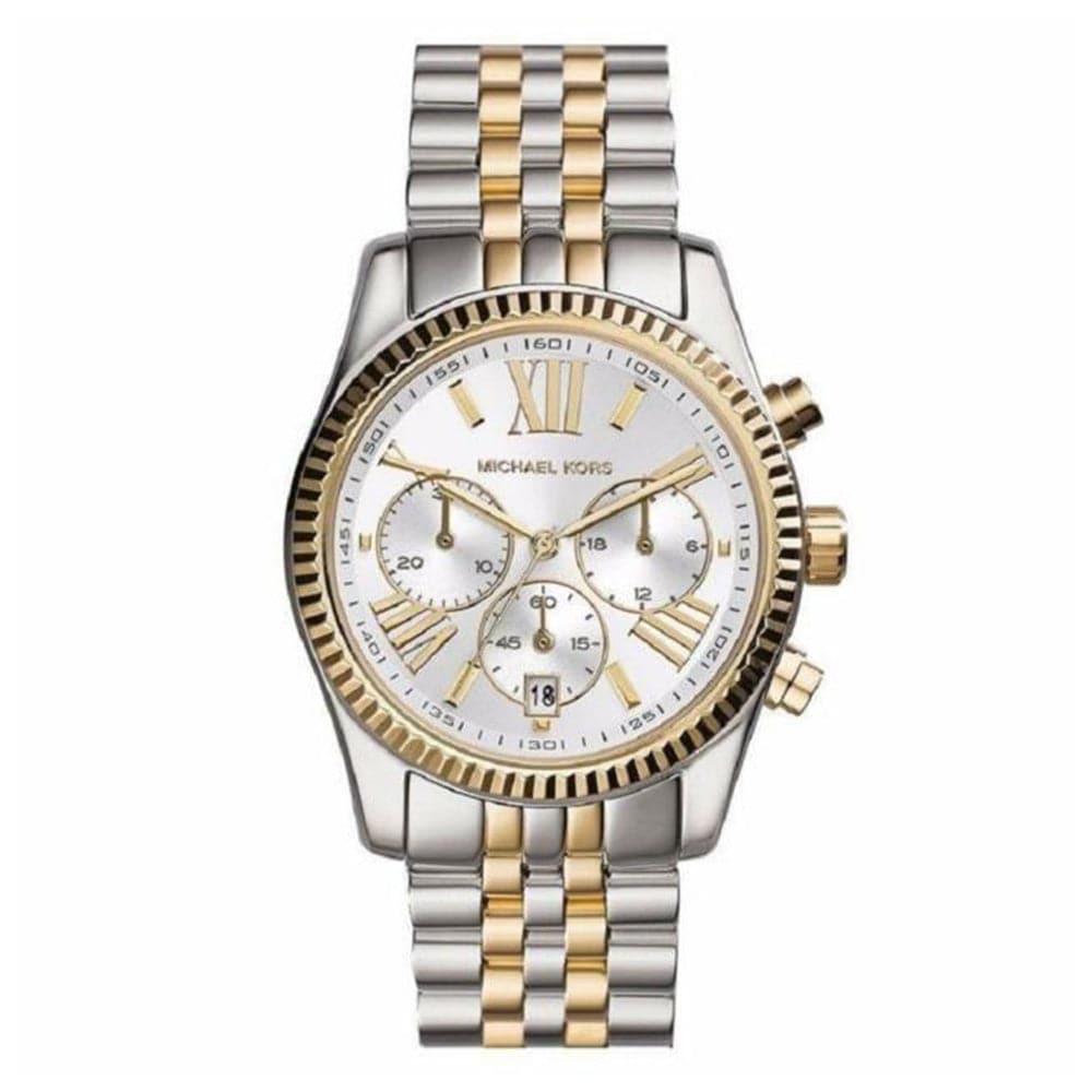 MICHAEL KORS PARKER LEXINGTON MOTHER-OF PEARL STAINLESS STEEL MK5955 WOMEN'S WATCH - H2 Hub Watches