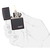 CLASSIC BLACK AND RED ZIPPO LIGHTER #218ZB