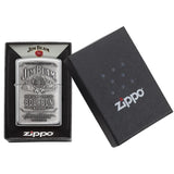 ZIPPO JIM BEAM HIGH POLISH CHROME LIGHTER EMBLEM ATTACHED #250JB/928
