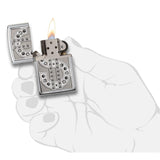 ZIPPO CLASSIC LIGHTER SWAROVSKI CRYSTAL BLING EMBLEM #20904