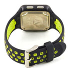 REEBOK RD-SQE-G9-PBIB-B1 DIGITAL QUARE BLACK LIME SILICON STRAP MEN'S WATCH