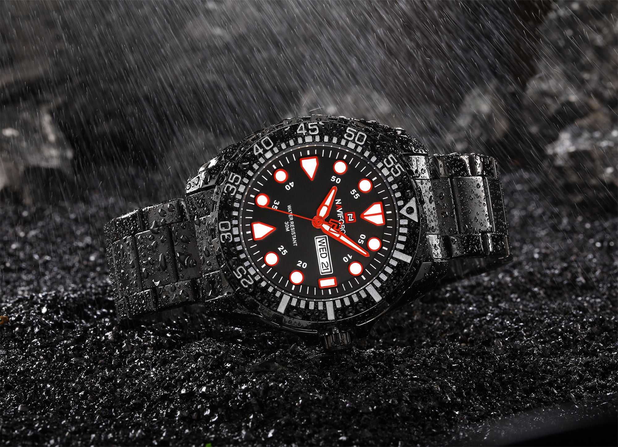 NAVIFORCE NF9105-B/B/R MEN'S ANALOG WATCH - H2 Hub Watches