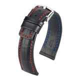 HIRSCH GRAND DUKE 50513062996 (20mm) BLACK LEATHER STRAP