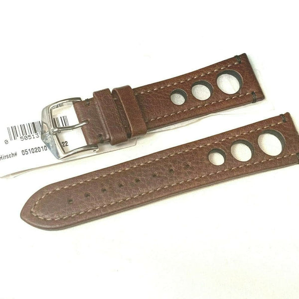 HIRSCH RALLY ARTISAN 50513164614 ( 22mm ) BROWN LEATHER STRAP
