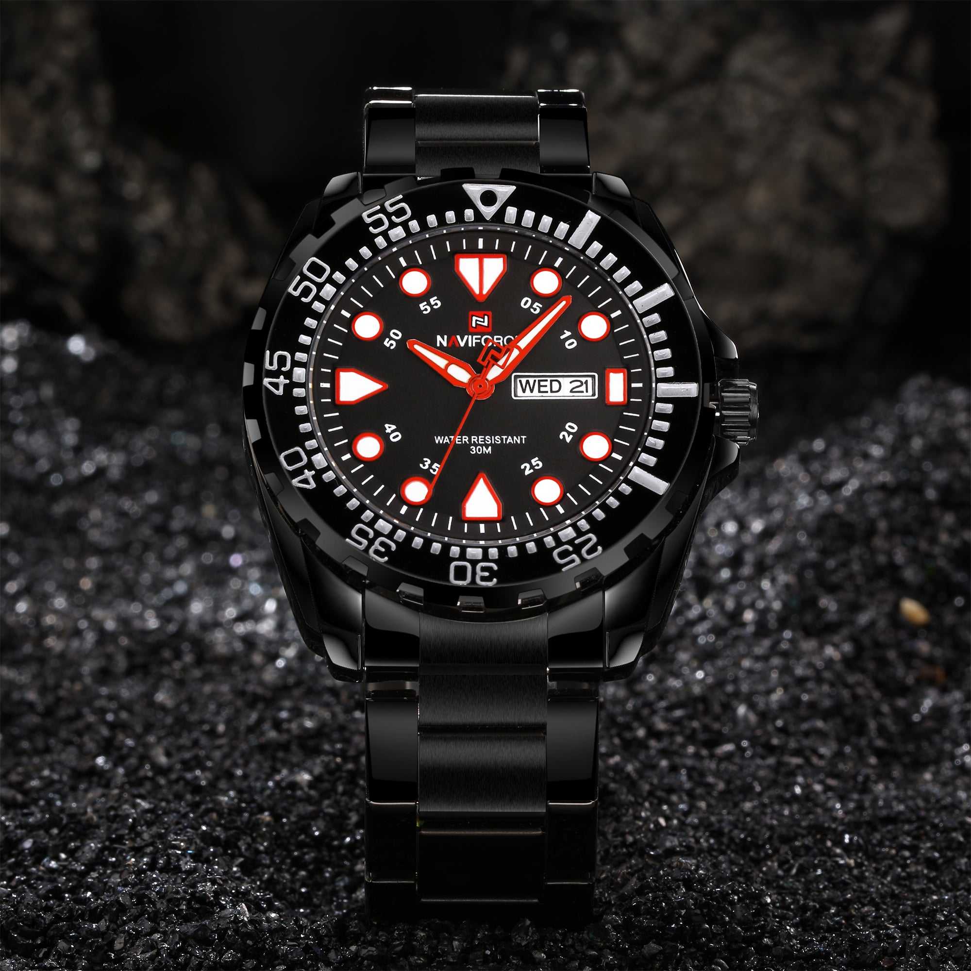 NAVIFORCE NF9105-B/B/R MEN'S ANALOG WATCH - H2 Hub Watches
