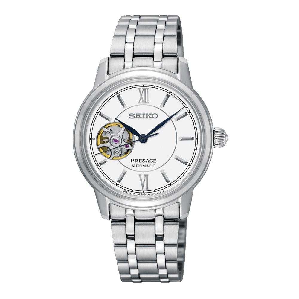 SEIKO PRESAGE SSA809J1 AUTOMATIC STAINLESS STEEL WOMEN'S SILVER WATCH - H2 Hub Watches
