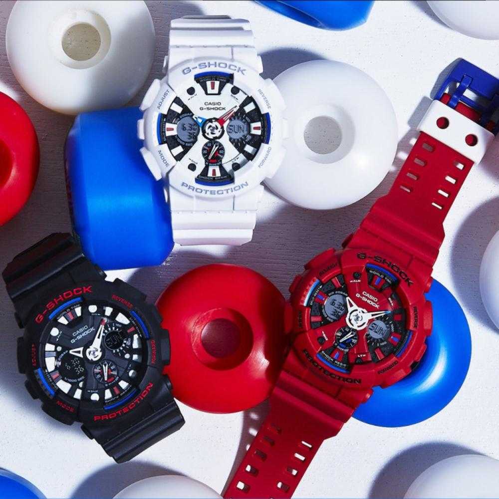 CASIO G-SHOCK GA-120TR-7ADR DIGITAL QUARTZ WHITE RESIN UNISEX'S WATCH - H2 Hub Watches
