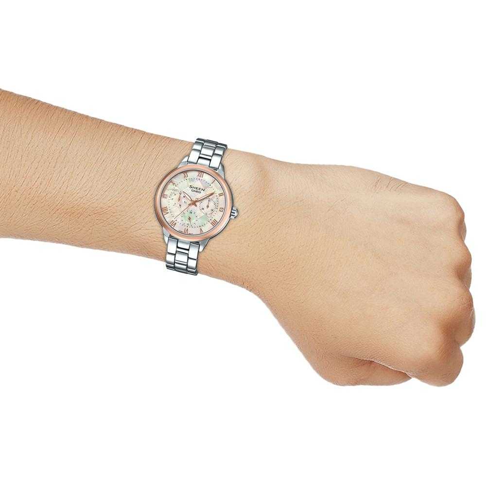 CASIO SHEEN SHE-3055SG-7AUDR QUARTZ TWO TONE STAINLESS STEEL WOMEN'S WATCH - H2 Hub Watches