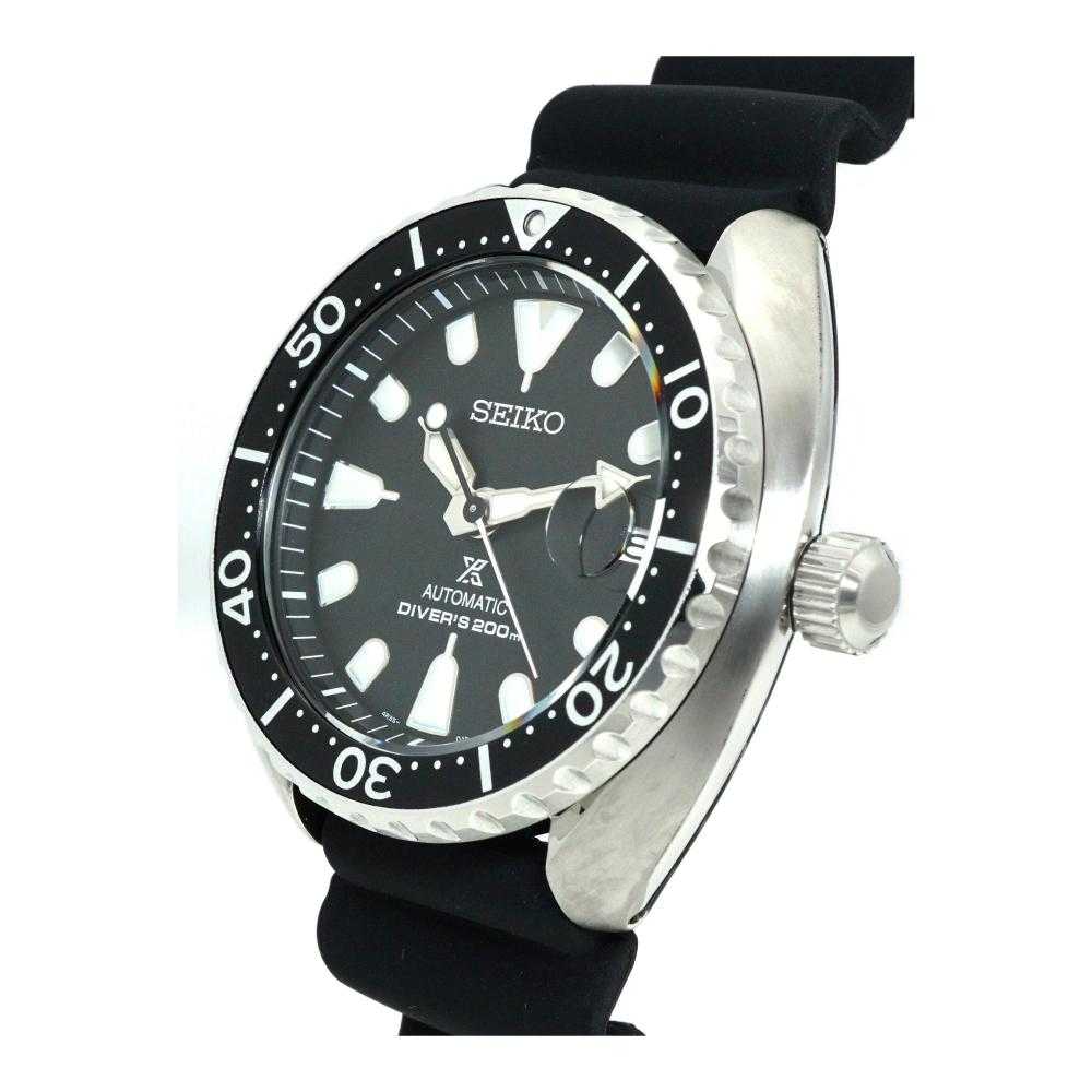 SEIKO PROSPEX SRPC37K1 AUTOMATIC MEN'S BLACK RUBBER STRAP WATCH - H2 Hub Watches