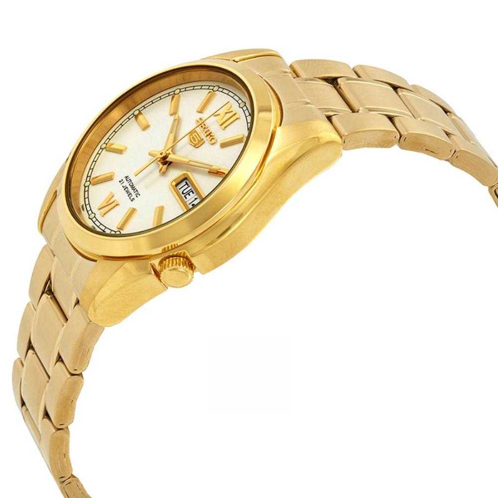 SEIKO 5 SNKL58K1 AUTOMATIC STAINLESS STEEL MEN'S GOLD WATCH - H2 Hub Watches