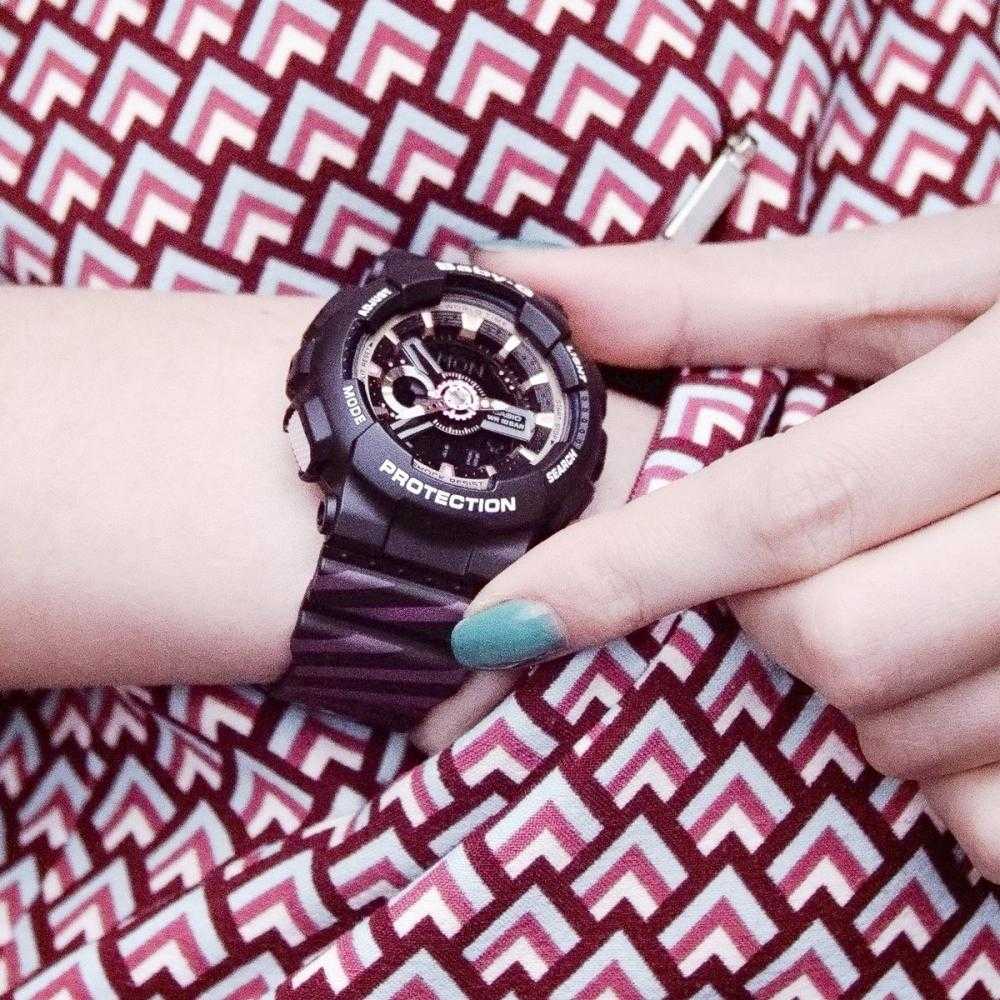 CASIO BABY-G BA-110CH-1ADR DIGITAL QUARTZ BLACK RESIN WOMEN'S WATCH - H2 Hub Watches