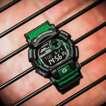 CASIO G-SHOCK GD-400-3DR DIGITAL QUARTZ GREY GREEN RESIN MEN'S WATCH - H2 Hub Watches