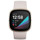 FITBIT SENSE HEALTH WATCH FB512GLWT-FRCJK LUNAR WHITE/SOFT GOLD STAINLESS STEEL