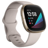 FITBIT SENSE HEALTH WATCH FB512GLWT-FRCJK LUNAR WHITE/SOFT GOLD STAINLESS STEEL