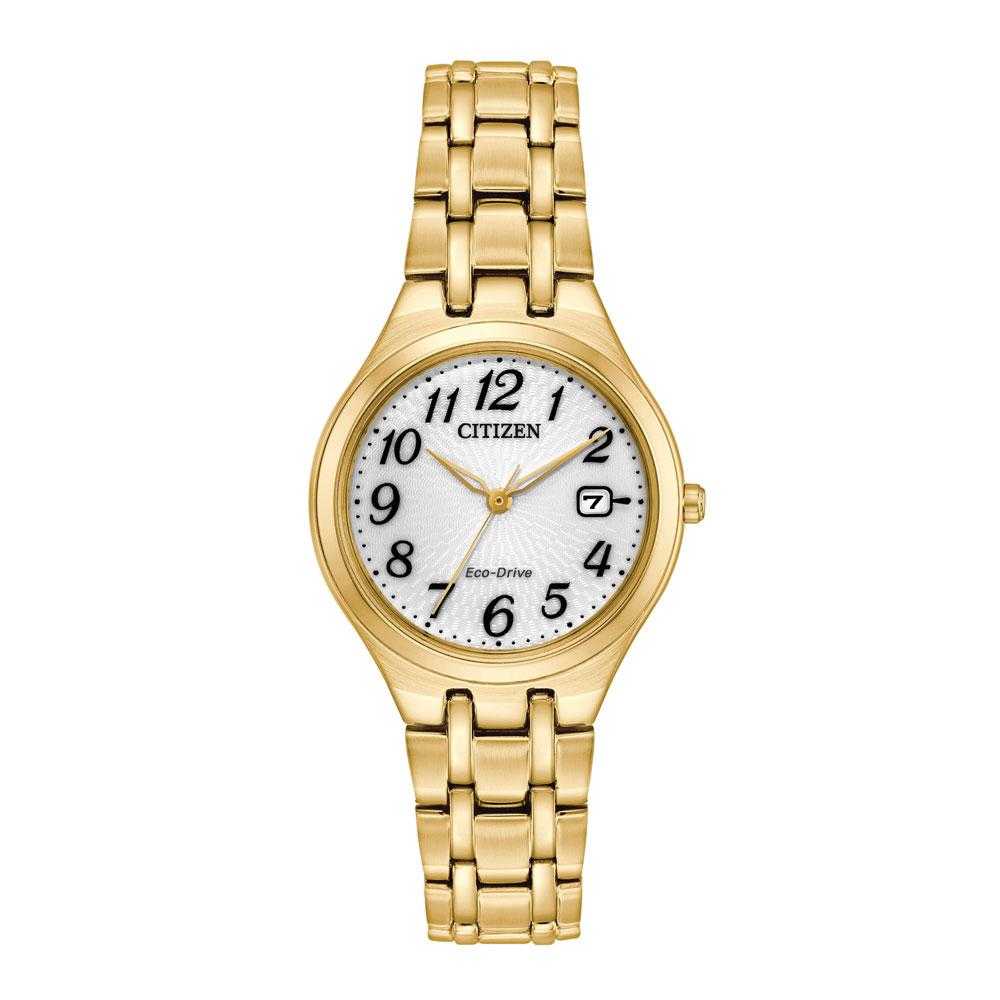 CITIZEN EW2482-53A ECO-DRIVE GOLD STAINLESS STEEL WOMEN'S WATCH - H2 Hub Watches