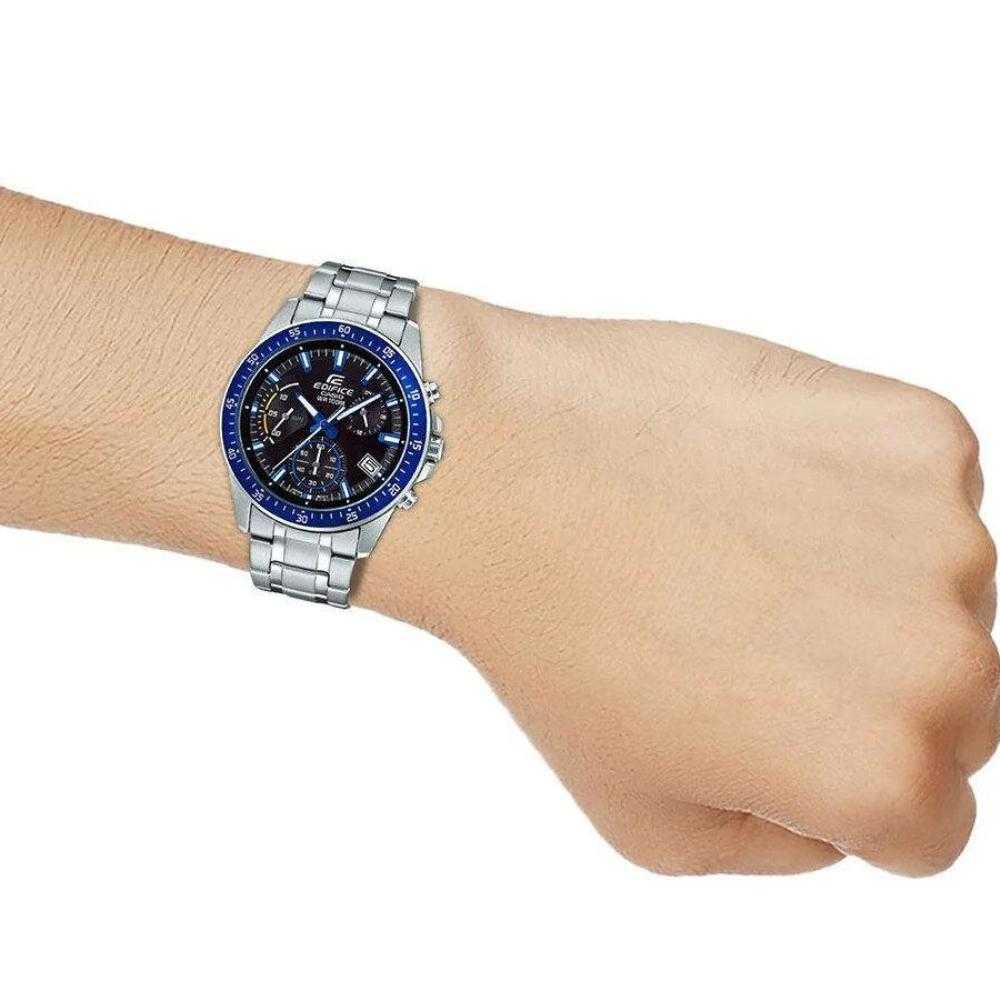 CASIO EDIFICE EFV-540D-1A2VUDF CHRONOGRAPH SILVER STAINLESS STEEL MEN'S WATCH - H2 Hub Watches