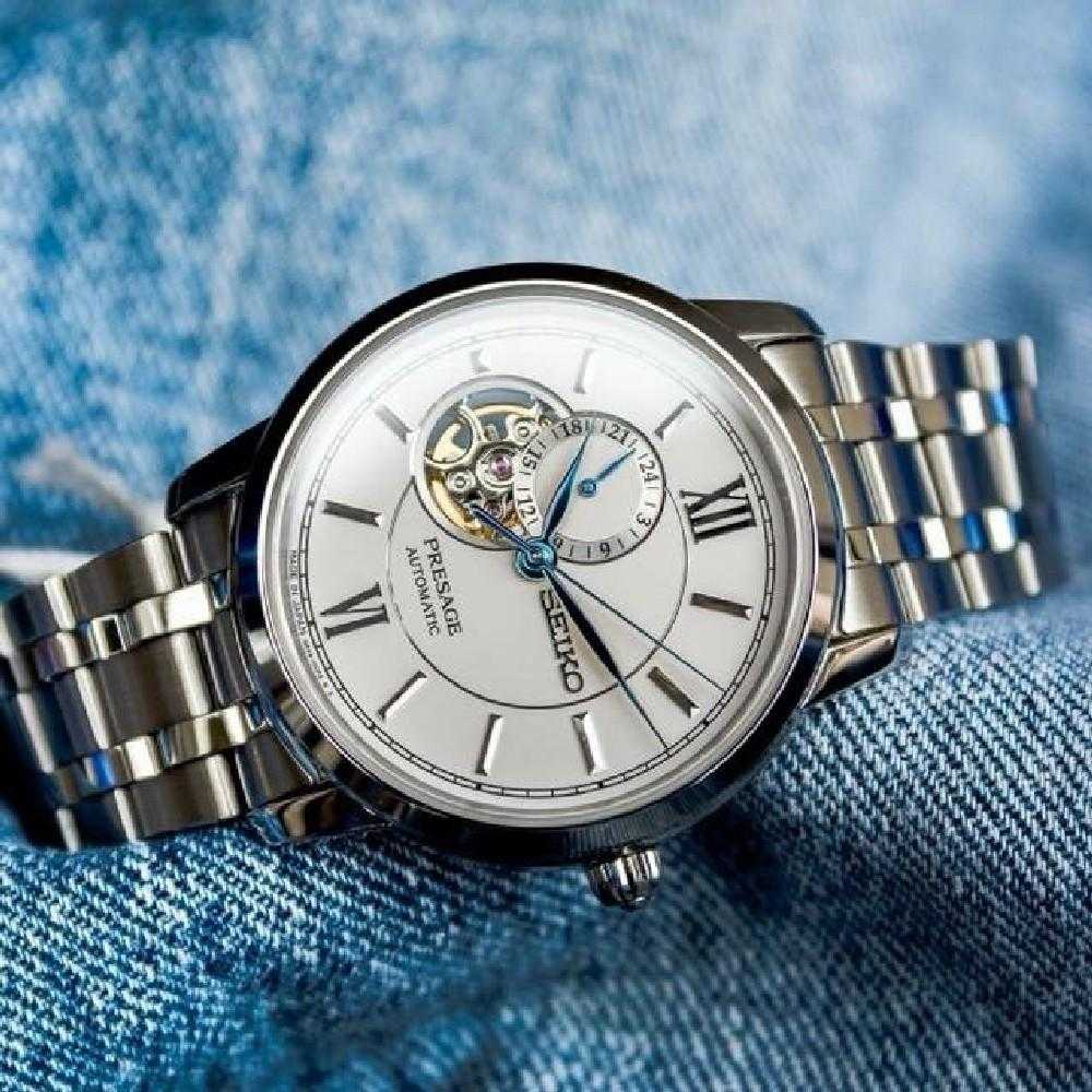 SEIKO PRESAGE SSA365J1 AUTOMATIC STAINLESS STEEL MEN'S SILVER WATCH - H2 Hub Watches