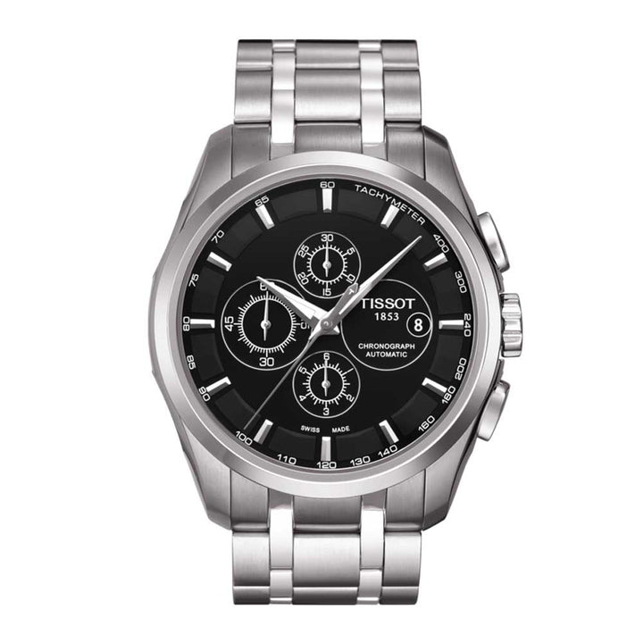 TISSOT  AUTOMATIC BLACK DIAL CHRONOGRAPH STAINLESS STEEL MEN'S WATCH T0356271105100 - H2 Hub Watches