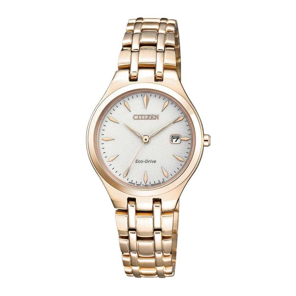 CITIZEN EW2483-85B ECO-DRIVE GOLD STAINLESS STEEL WOMEN'S WATCH - H2 Hub Watches