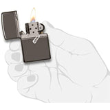 ZIPPO ZIPPED BLACK ICE LIGHTER #21088