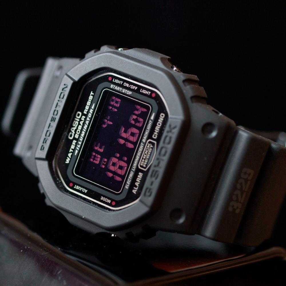 CASIO G-SHOCK DW-5600MS-1DR DIGITAL QUARTZ BLACK RESIN MEN'S WATCH - H2 Hub Watches