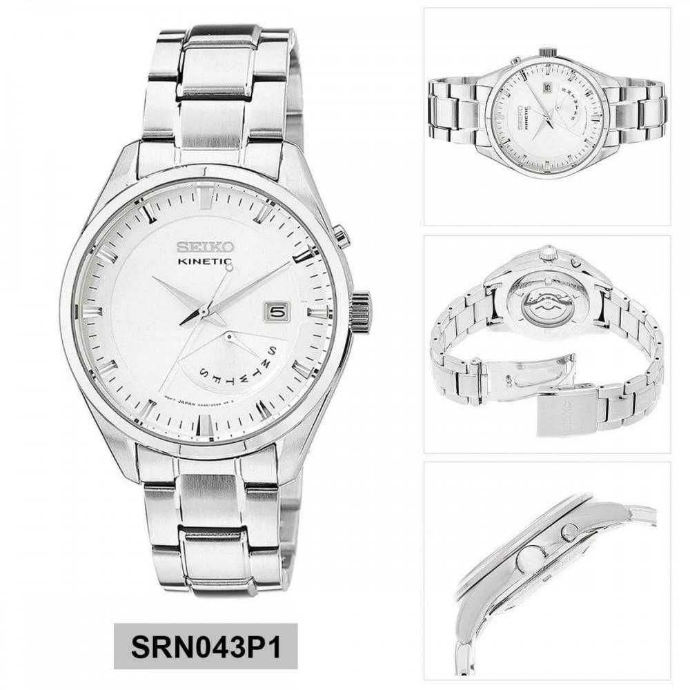 SEIKO GENERAL KINETIC SRN043P1 STAINLESS STEEL MEN'S SILVER WATCH - H2 Hub Watches