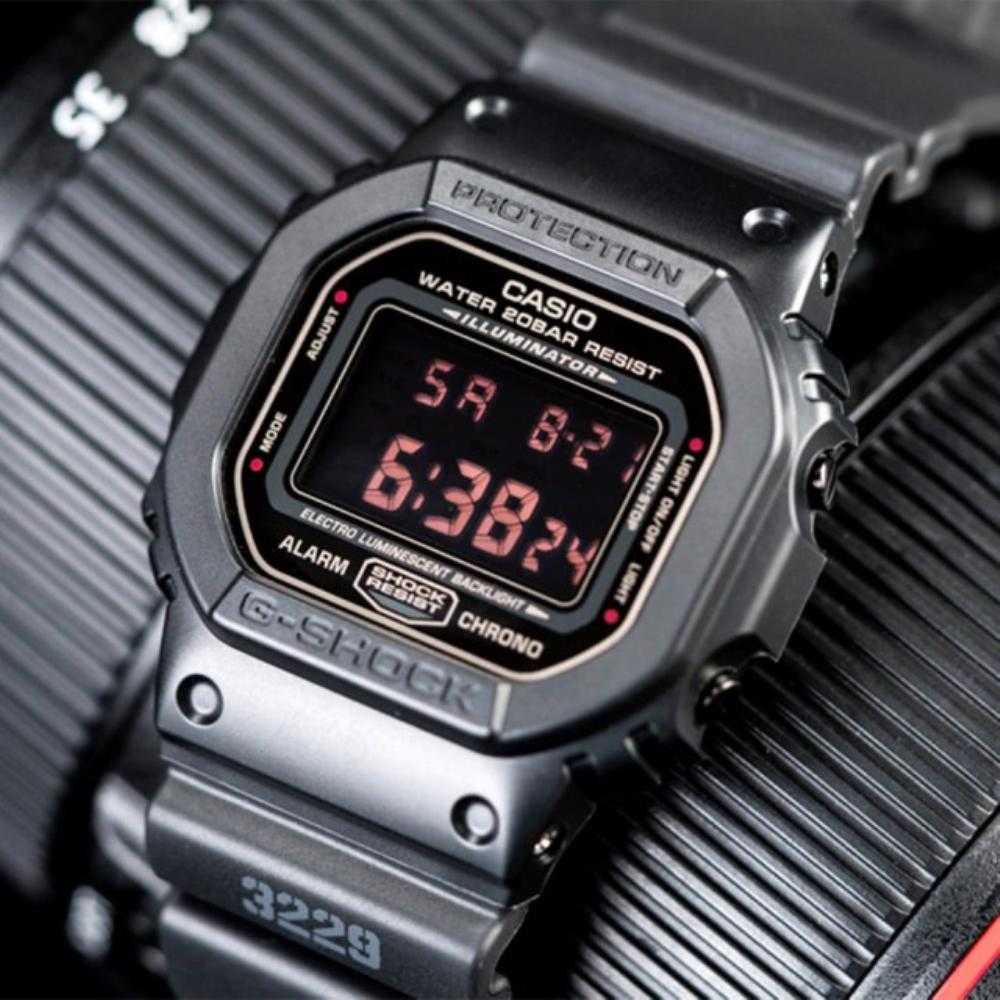 CASIO G-SHOCK DW-5600MS-1DR DIGITAL QUARTZ BLACK RESIN MEN'S WATCH - H2 Hub Watches