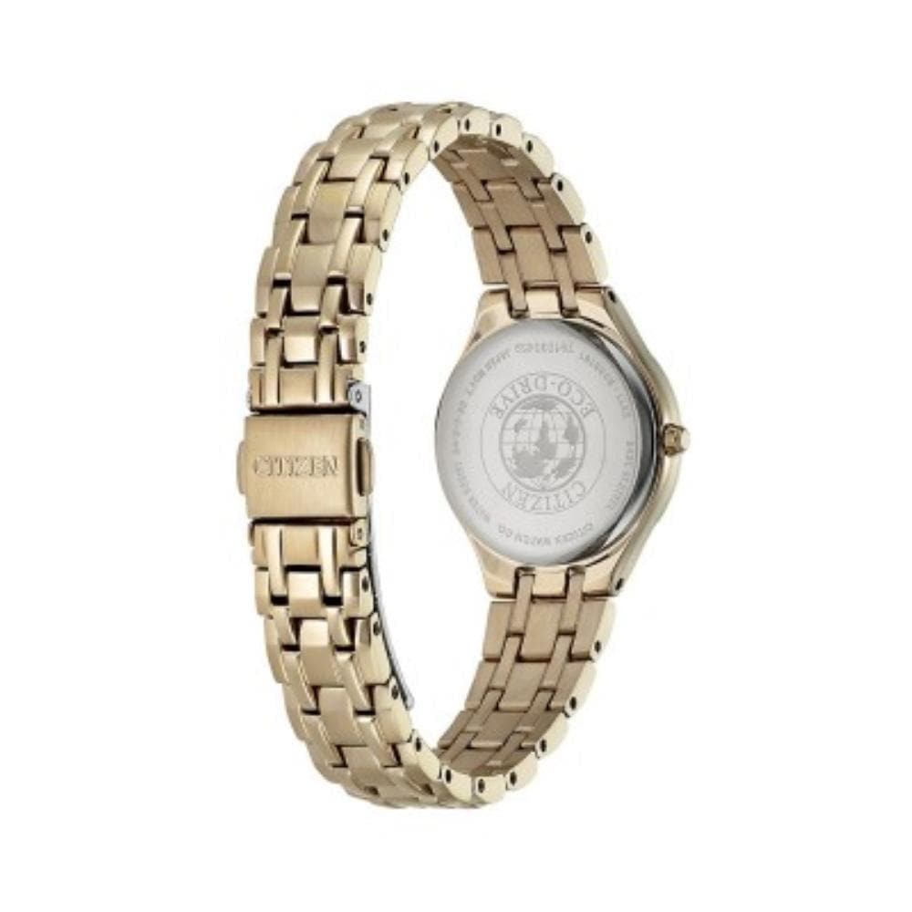 CITIZEN EW2483-85B ECO-DRIVE GOLD STAINLESS STEEL WOMEN'S WATCH - H2 Hub Watches
