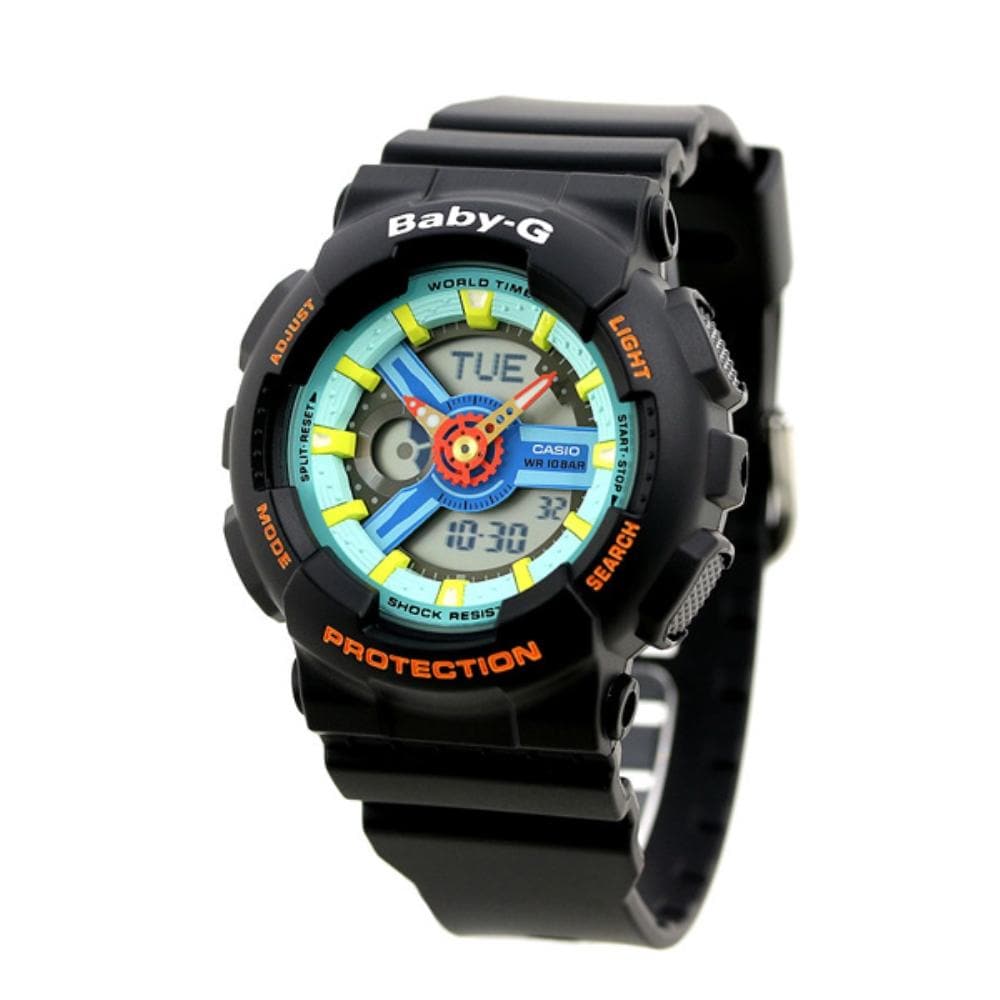 CASIO BABY-G BA-110NR-1ADR DIGITAL QUARTZ BLACK RESIN WOMEN'S WATCH - H2 Hub Watches